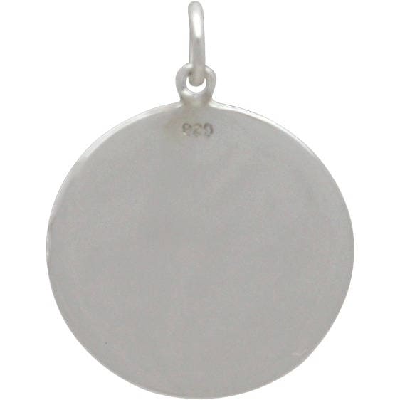 Sterling Silver Mountain Pendant with Bronze Star