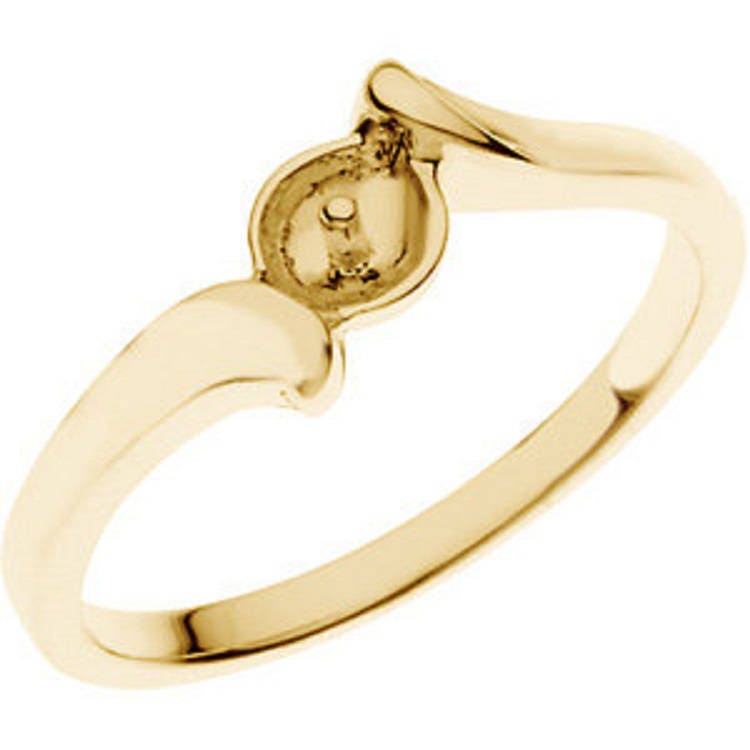 Sterling Silver Pearl Ring Mounting: 7mm, 14k Gold Option