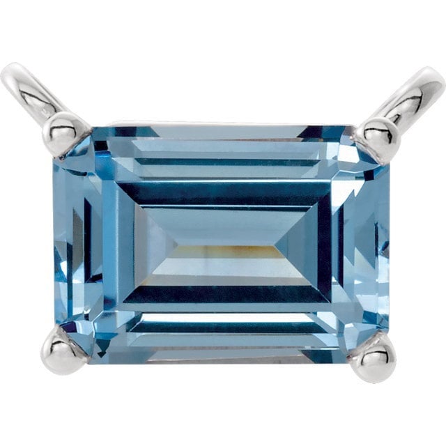 Emerald Cut Basket Necklace Mounting: Sterling Silver, 14k or 10k Gold