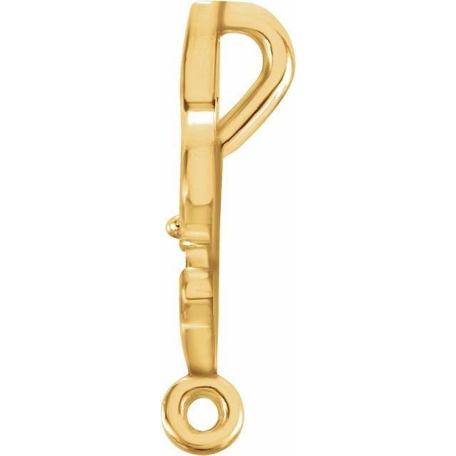 Fleur-de-Lis Hidden Bail with Ring, available in Sterling Silver, 14k yellow gold and 14k white gold