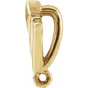 Gold Hidden Bail: Tapered Shield Design (5.2x1.5 mm)