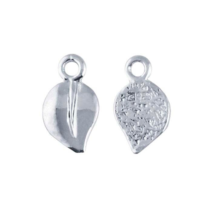 Sterling Silver Leaf Glue-On Pendant Bail,