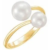 Sterling Silver Pearl Bypass Ring Mounting (7.5-8mm)