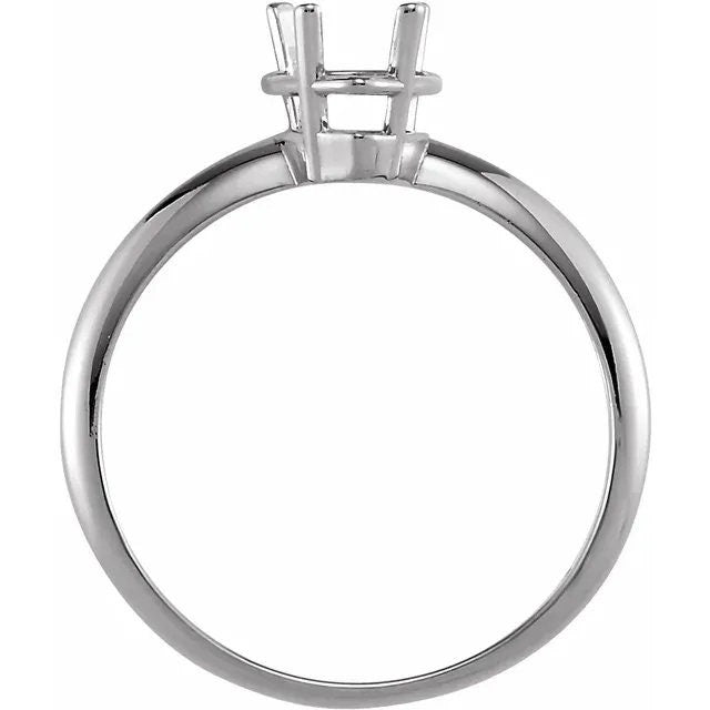 Pear Solitaire Ring Mounting, 14K White or Yellow Gold, choose your setting size.