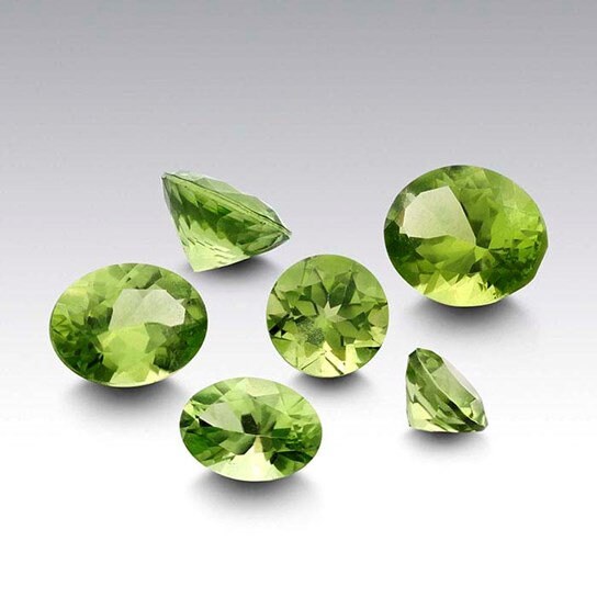 Peridot Round Faceted Gemstone, AA-Grade, 3mm to 8mm available