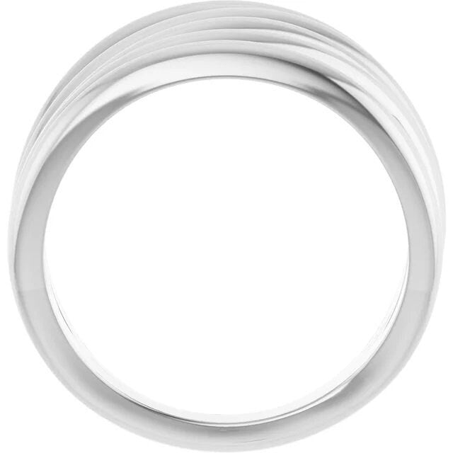 Sterling Silver Criss-Cross Statement Ring