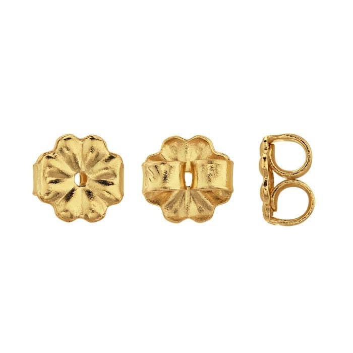 14/20 yellow gold-filled 5mm heavyweight friction ear nut