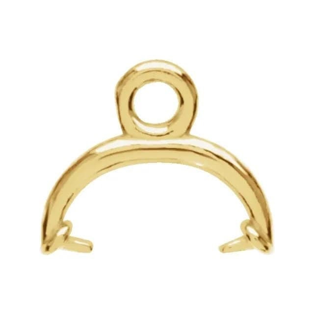 14k 4 or 5 mm briolette dangle mounting in yellow, white, or rose gold available