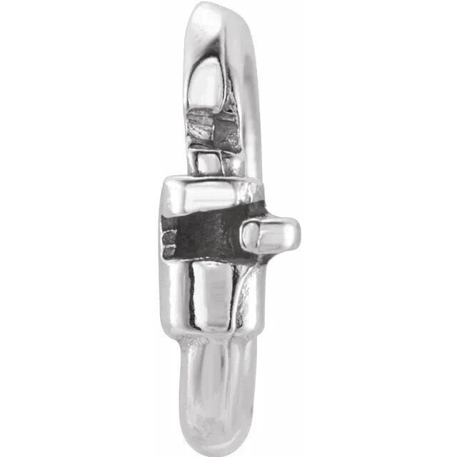 Sterling Silver 4.6 x 1.8mm Link Lock Jump Ring, sold per piece