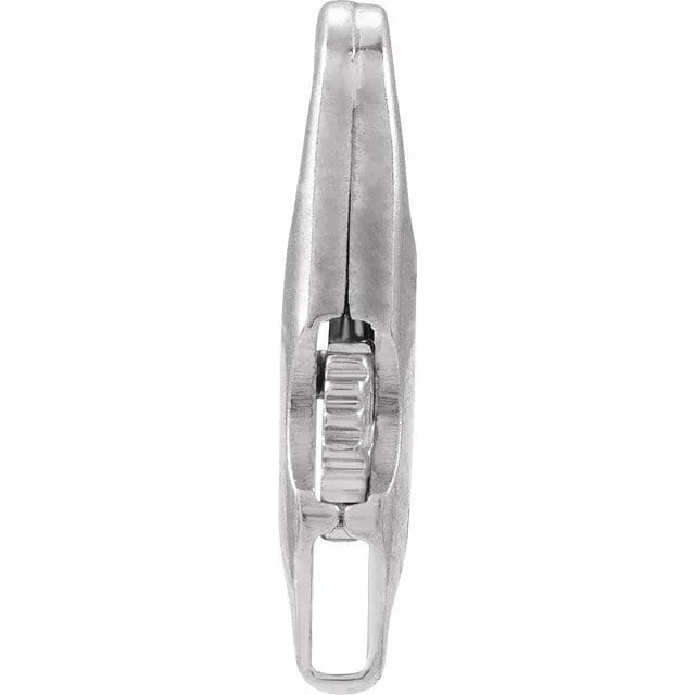 Double Push Lock Lobster Clasp in 925 Sterling Silver,