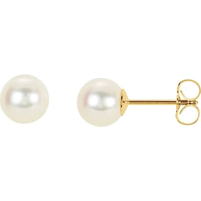 Freshwater cultured half-drilled round pearl, a-grade, choose size...
