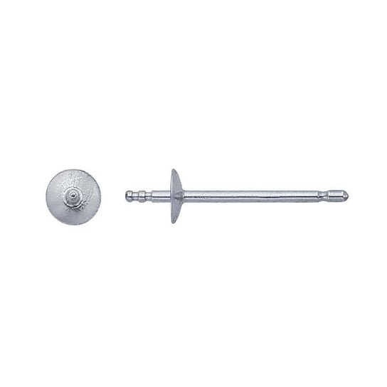 14k yellow or white gold ear post with cup and peg, sold in pairs