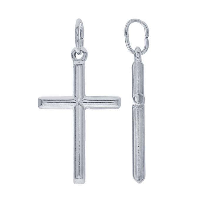 Sterling Silver Cross Pendant, 30 x 17mm