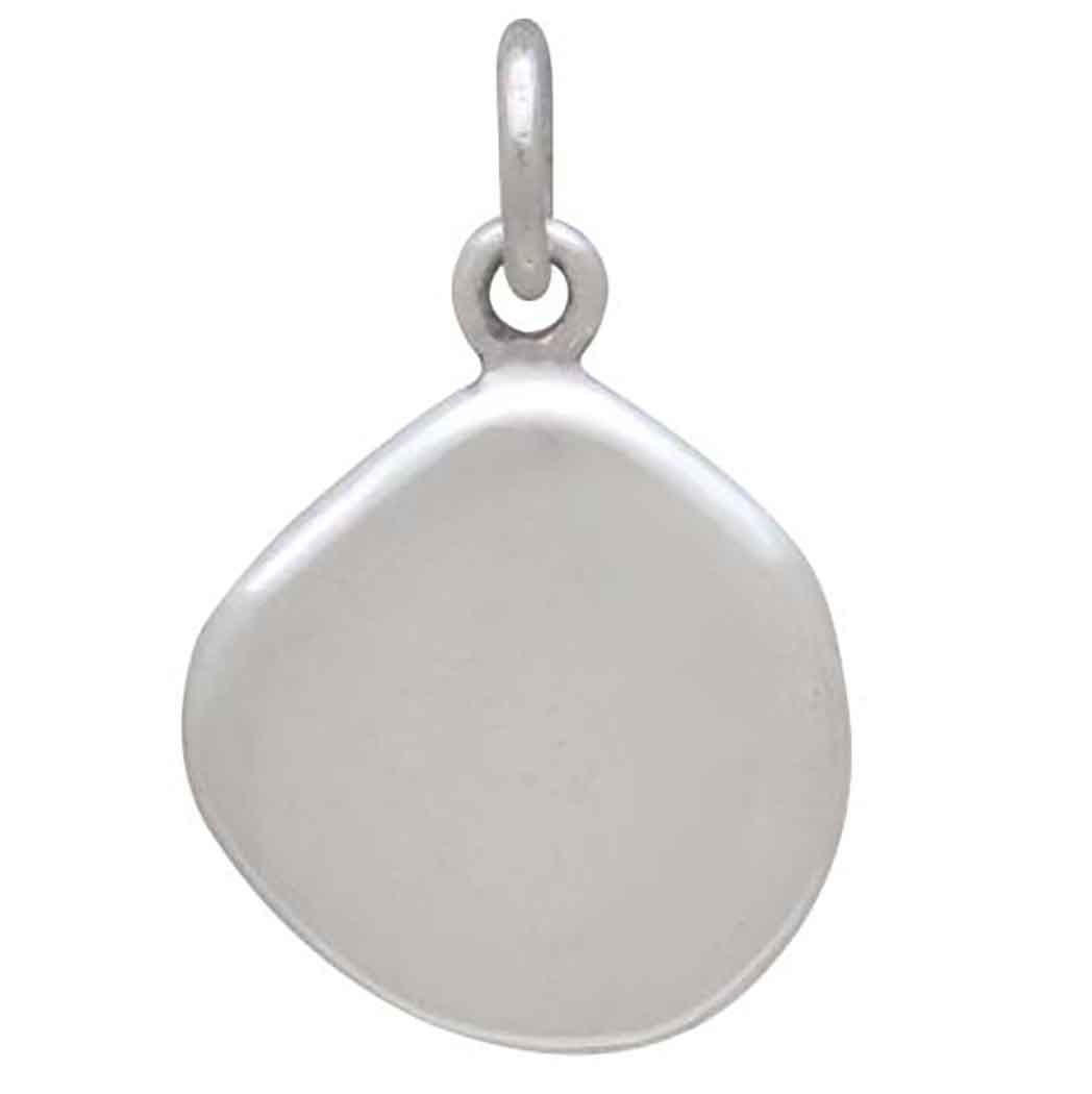 Sterling Silver Small Wax Seal Compass Charm 19x12mm