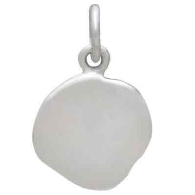 Sterling Silver Paw Print Wax Seal Charm 16x11mm