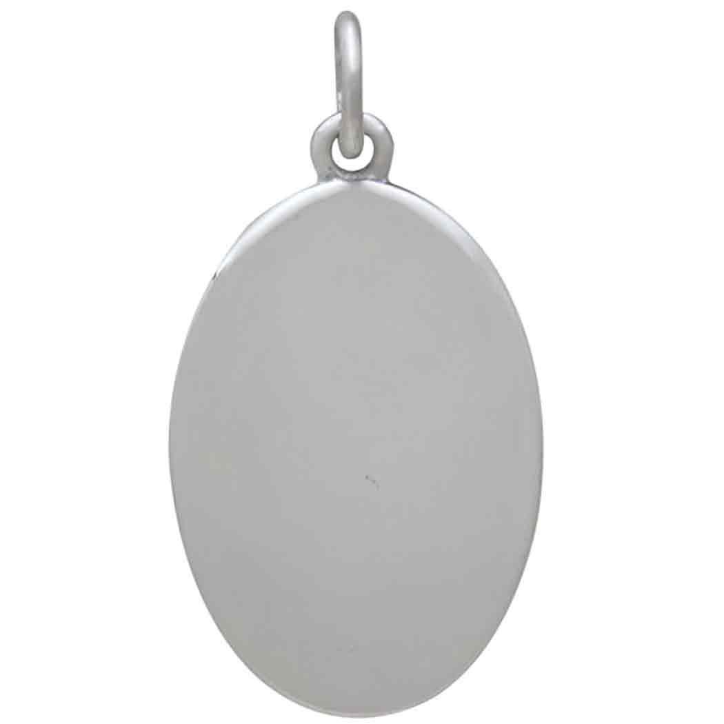 Silver Iris Charm - February Birthflower 25x13mm