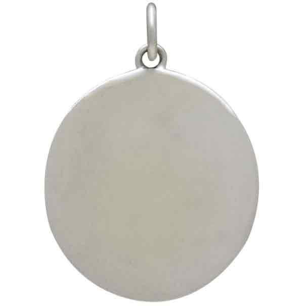 Silver Pond with Cattails and Dragonfly Pendant 26x18mm