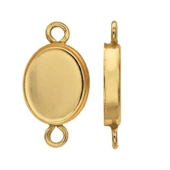 14k Gold-Filled Oval Cabochon Link Component Mounting, Bezel Center Mounting, choose your size,