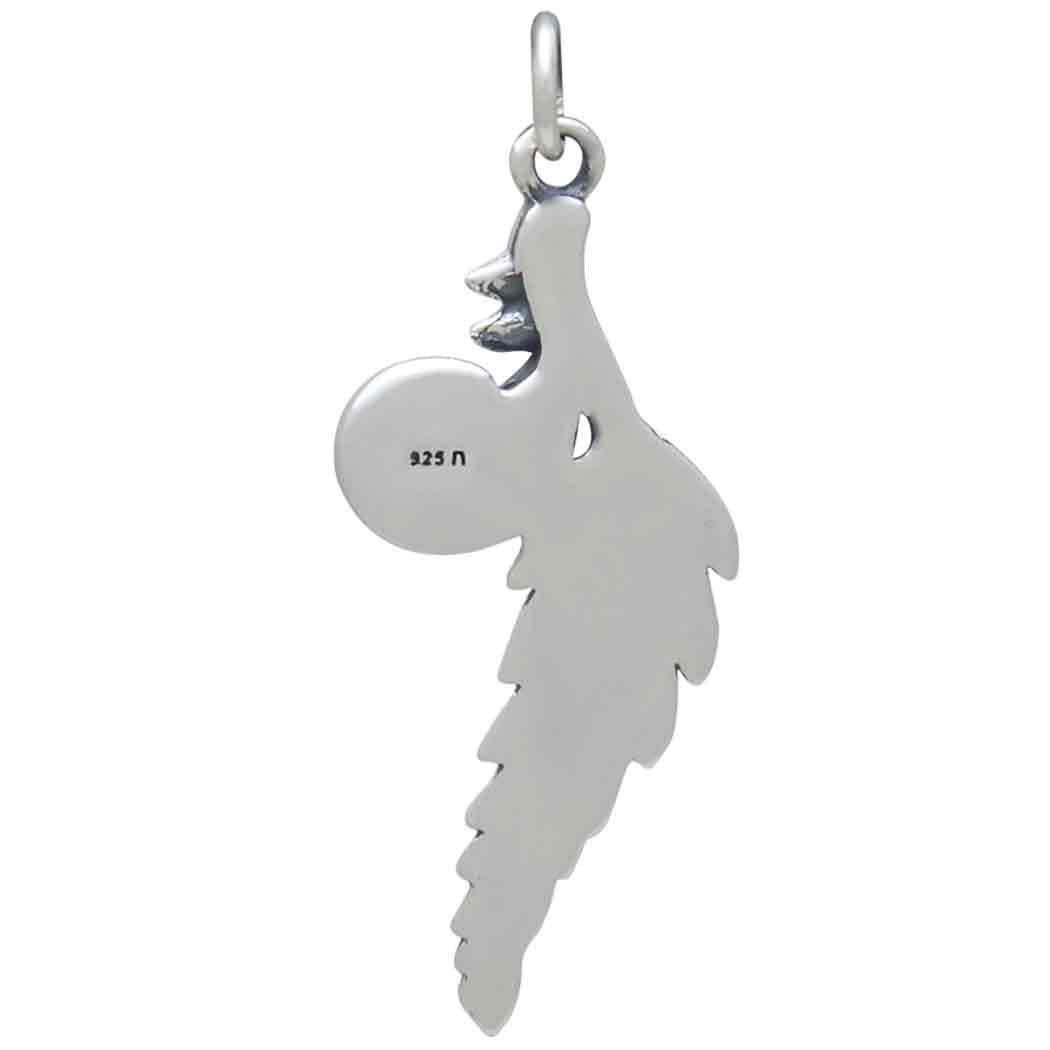 Sterling Silver Fern Pendant 34x14mm