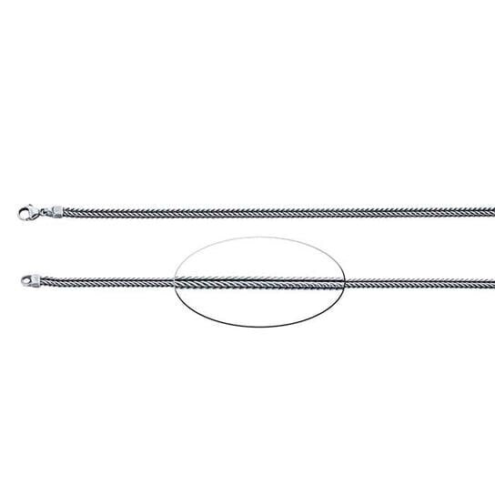 Sterling Silver 3.5mm Oxidized Square Foxtail Chain, 30 inch