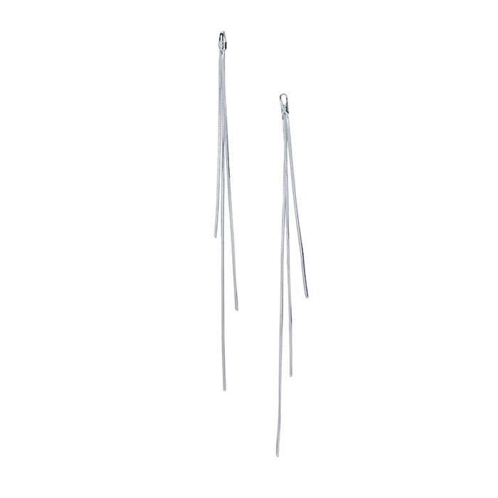 Sterling Silver 3-Strand Snake Chain Dangle Component, 1 pcs.