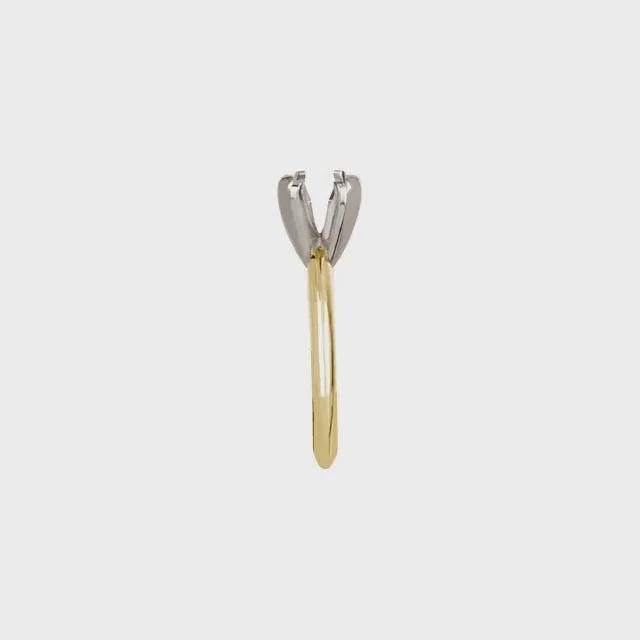 1 ct. Round Notched 6-Prong Solitaire Mounting in 10k Gold, or 14k Gold
