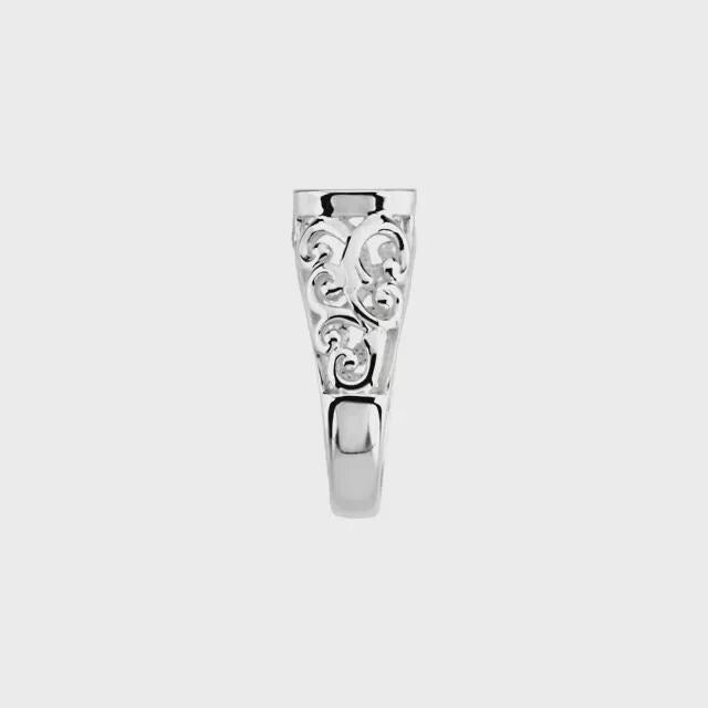 Sterling Silver 12x10 mm Oval Ring Mounting
