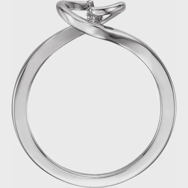 Sterling Silver Ring Mounting for 7 mm Pearl