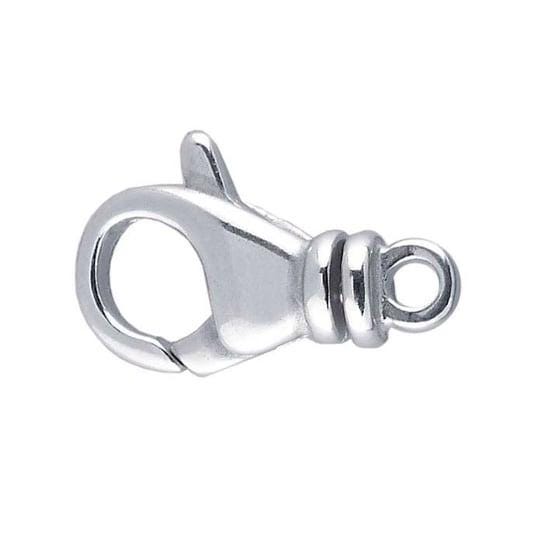Sterling silver teardrop swivel lobster clasp