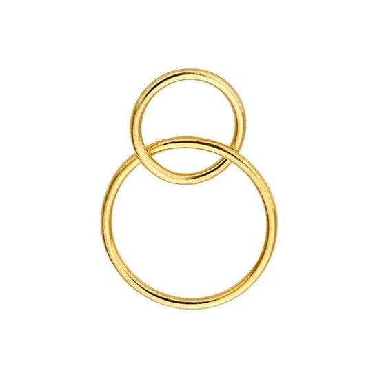 14/20 Yellow Gold-Filled Linked Two-Circle Component, Necklace Center, Pendant