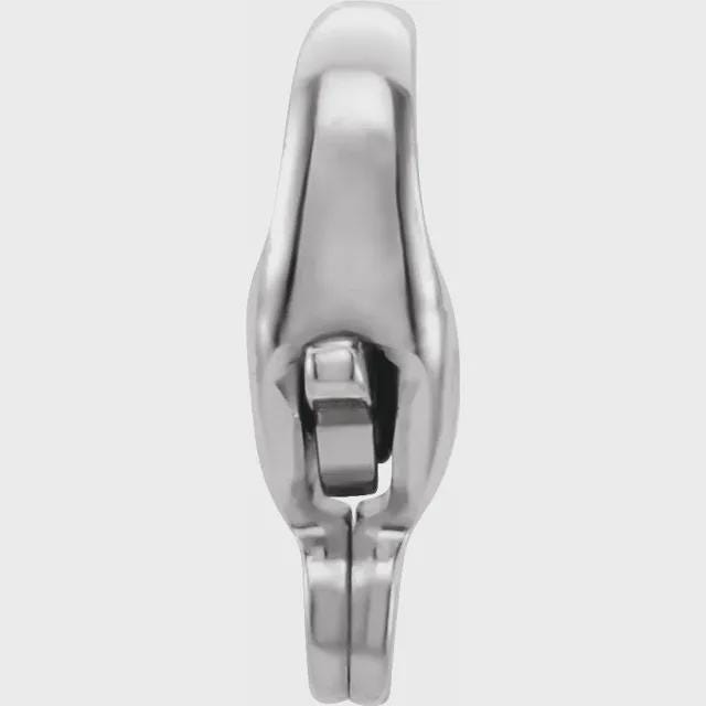 Sterling Silver 9x4.8 mm Oval Trigger Lobster Clasp