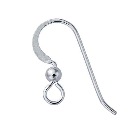 Sterling Silver Hammered Ear Wire with Loop and 3mm Bead