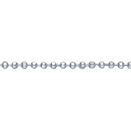 Sterling Silver Diamond-Cut Bead Chain, choose your thickness and length