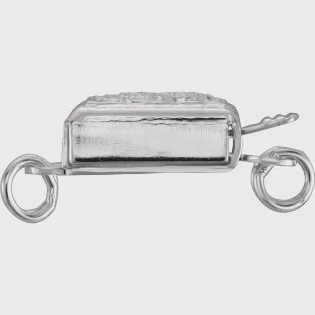 Square Safety Clasp 1- or 2- Strands, Sterling Silver