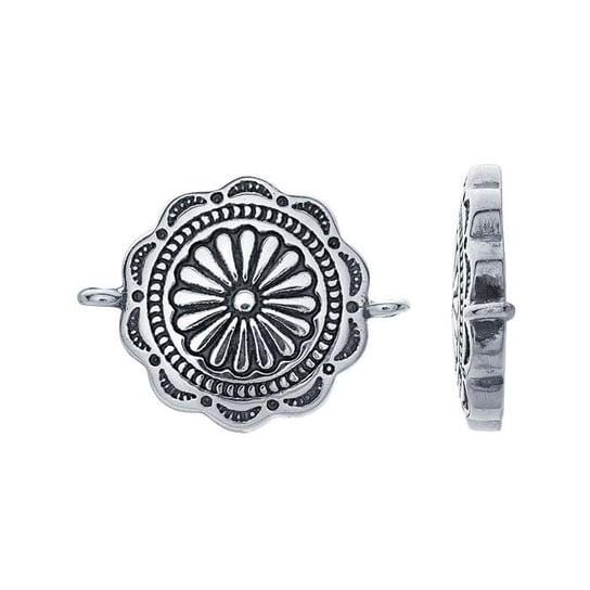 Sterling Silver Round Concho Link Component