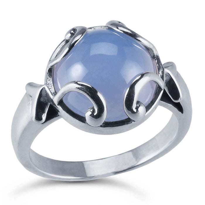 Sterling Silver Swirl Accent 10mm or 12mm Round Ring Mounting