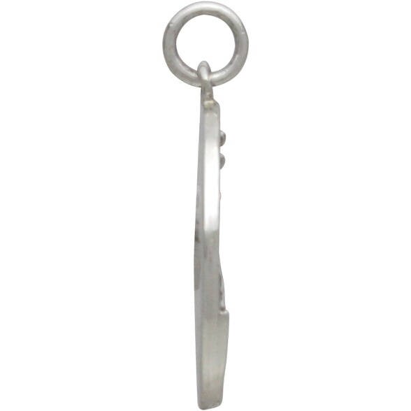 Sterling Silver Mountain Pendant with Bronze Star