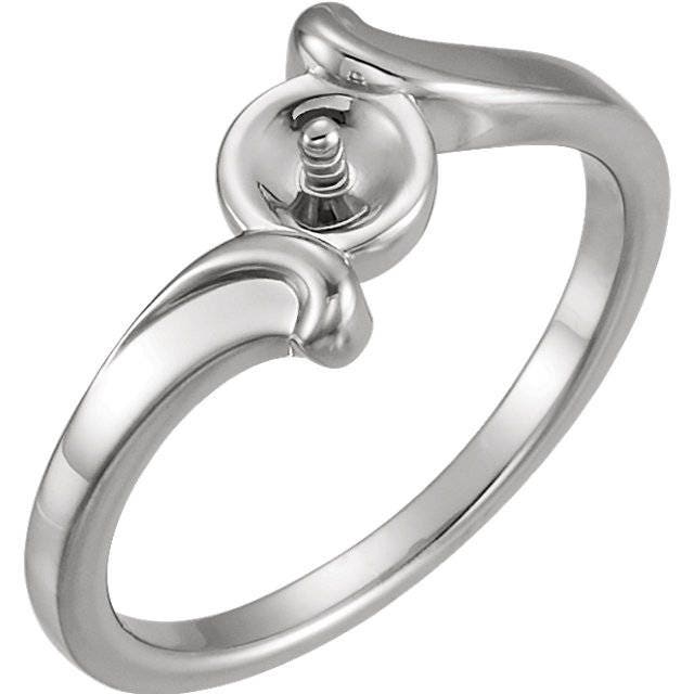 Sterling Silver Pearl Ring Mounting: 7mm, 14k Gold Option