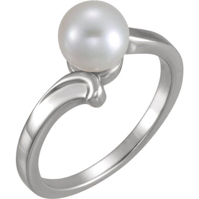 Sterling Silver Pearl Ring Mounting: 7mm, 14k Gold Option