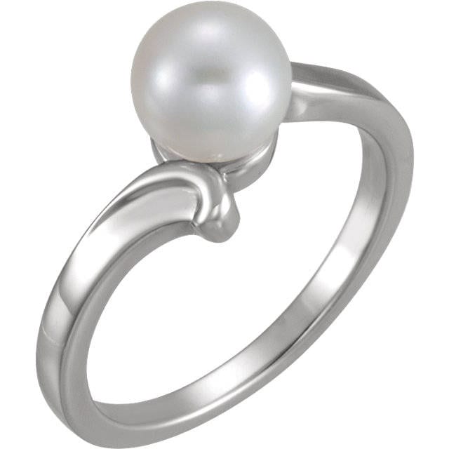 Sterling Silver Pearl Ring Mounting: 7mm, 14k Gold Option