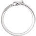 14k Gold Crescent Ring Mounting: 4mm Pearl Setting