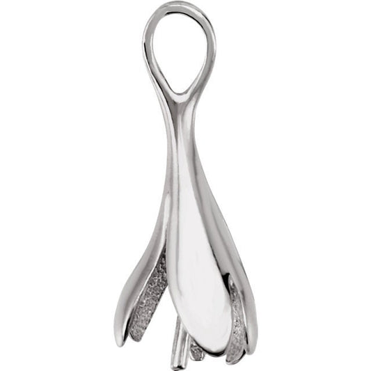 Pearl Dangle in Sterling Silver or 14k yellow Gold, you choose.