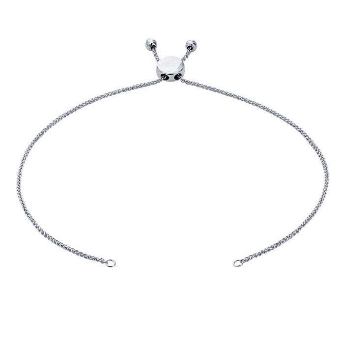 Adjustable Diamond-Cut Wheat Chain Bracelet - Elegant and Versatile