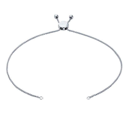 Adjustable Diamond-Cut Wheat Chain Bracelet - Elegant and Versatile