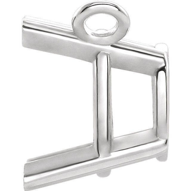 Emerald Cut Basket Necklace Mounting: Sterling Silver, 14k or 10k Gold