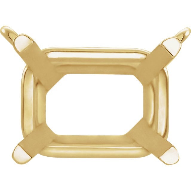 Emerald Cut Basket Necklace Mounting: Sterling Silver, 14k or 10k Gold