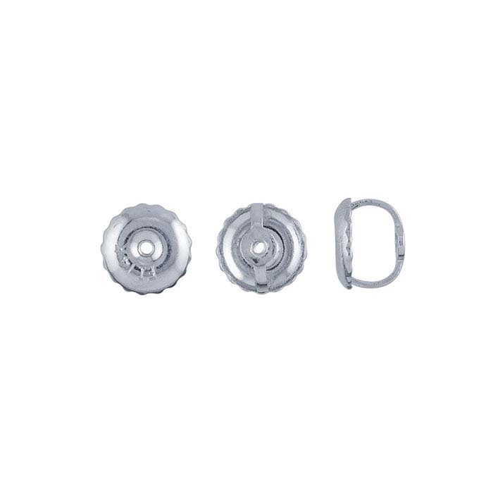 14K White or Yellow Gold  5.4mm Threaded Ear Nuts- pair