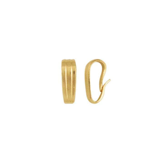 14K Yellow Gold Snap-On Pendant Bail, choose your size