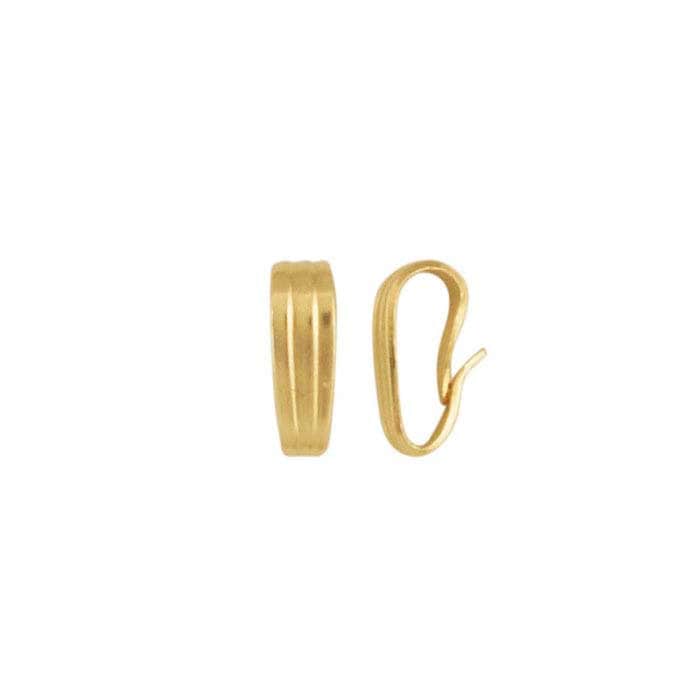 14K Yellow Gold Snap-On Pendant Bail, choose your size