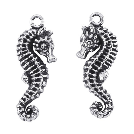 Sterling Silver Seahorse Facing Pair Component
